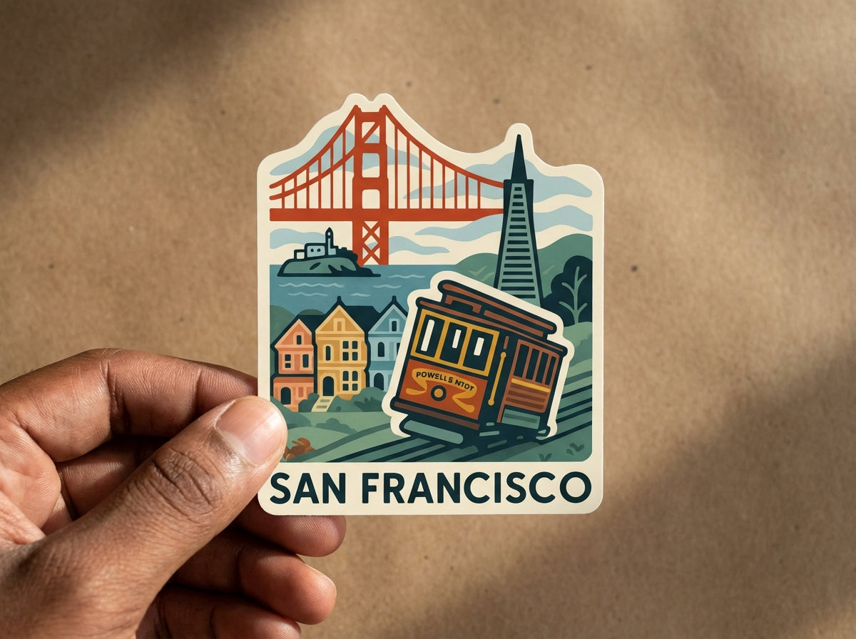 San Francisco sticker - lifestyle photo 2