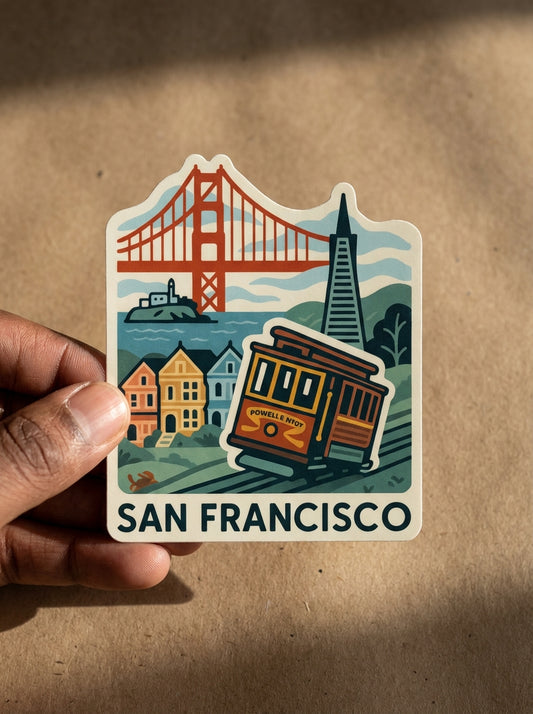 San Francisco sticker - lifestyle photo 1