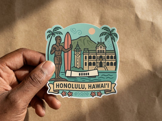 Honolulu, HI sticker - lifestyle photo 1
